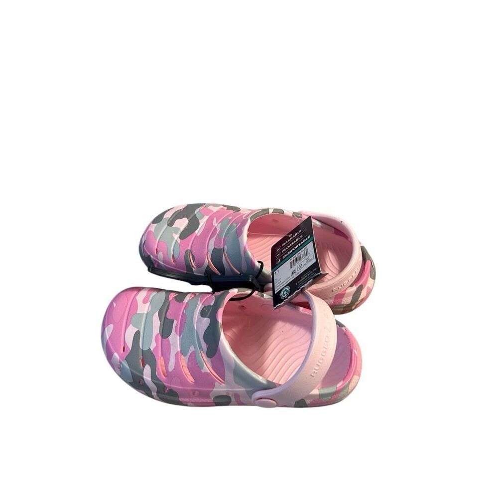 Rugged shark clogs camouflage‎ camo girls size 11 new